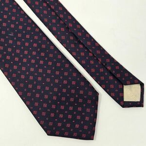 PIERRE BALMAIN PARIS SILK TIE RED BLUE GEOMETRIC PATTERN SMOOTH 3" X 57"